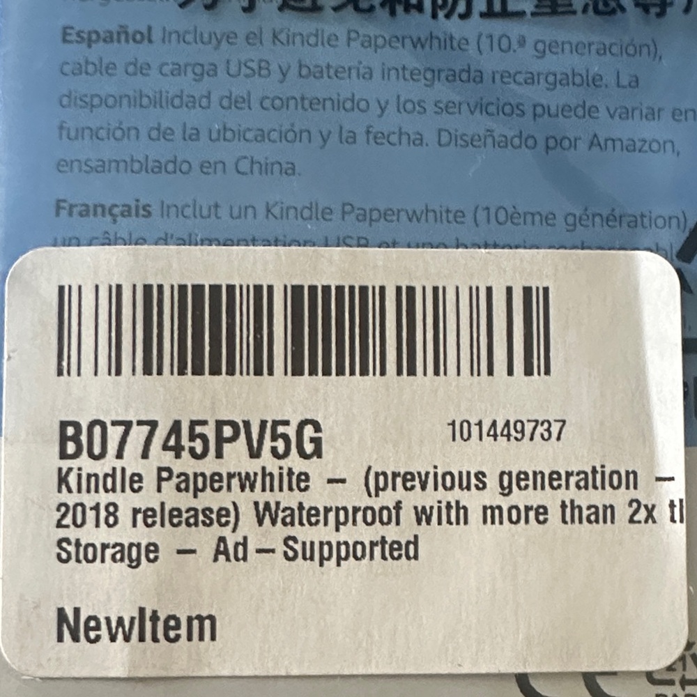 Amazon Kindle Paperwhite 2018 8GB - Black - Picture 7 of 7